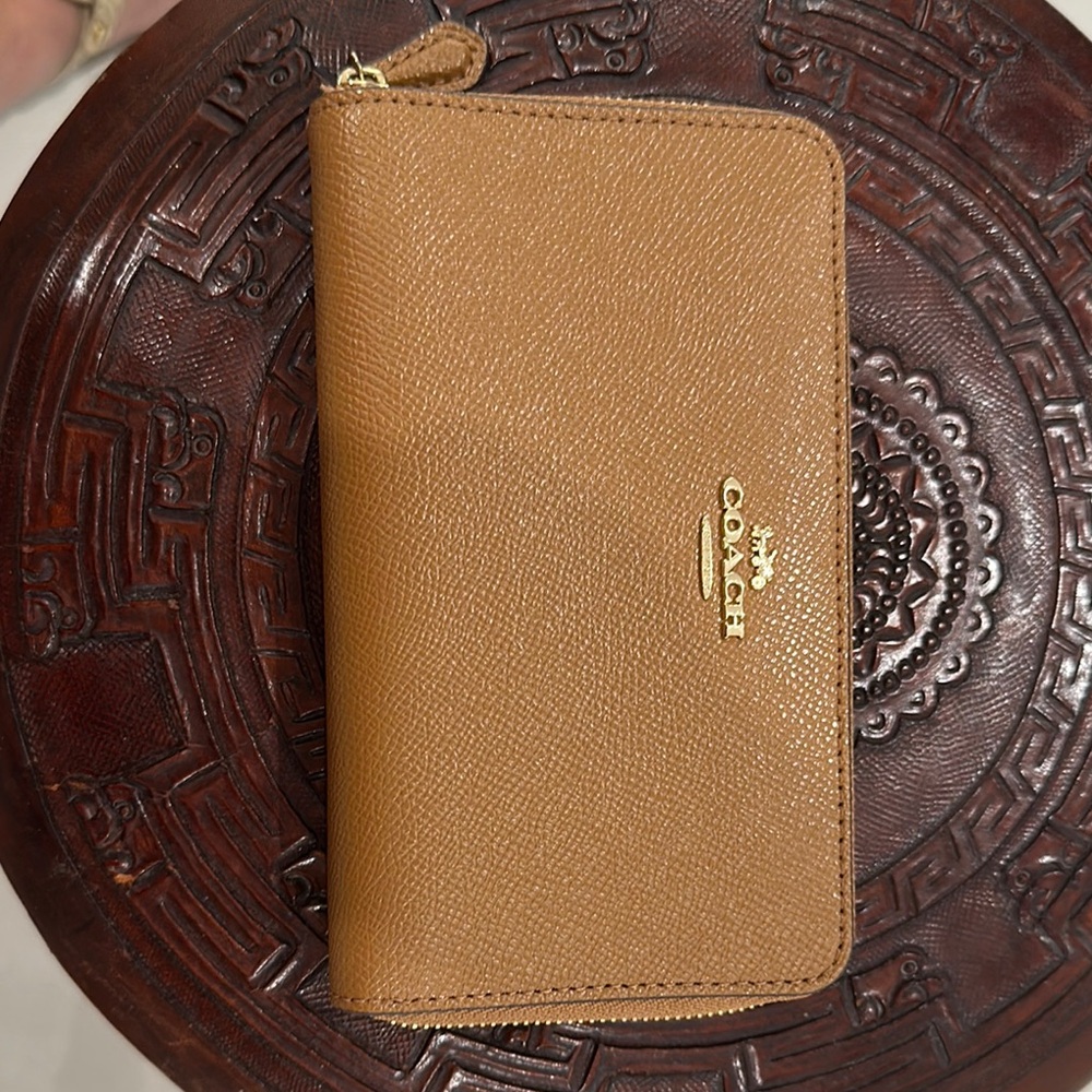 Coach Tan Leather Wallet